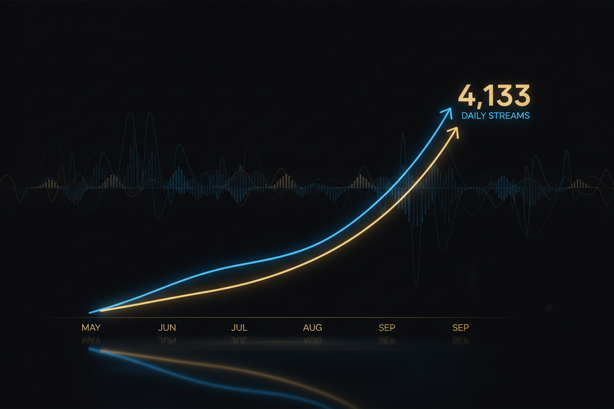 5 Month Case Study: How an Indie Rock Artist Achieved over 300,000 Streams with a 5-Song Campaign