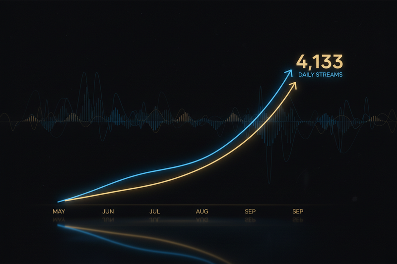 5 Month Case Study: How an Indie Rock Artist Achieved over 300,000 Streams with a 5-Song Campaign